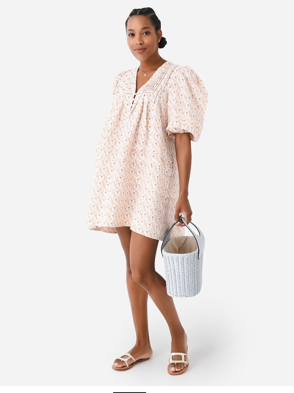 Hunter Bell Jenkins Linen Blend Mini Dress, Size Large, NWT